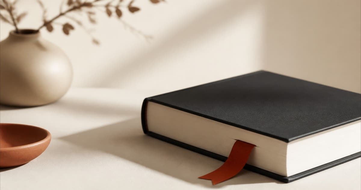 A law book with a bookmark on a desk